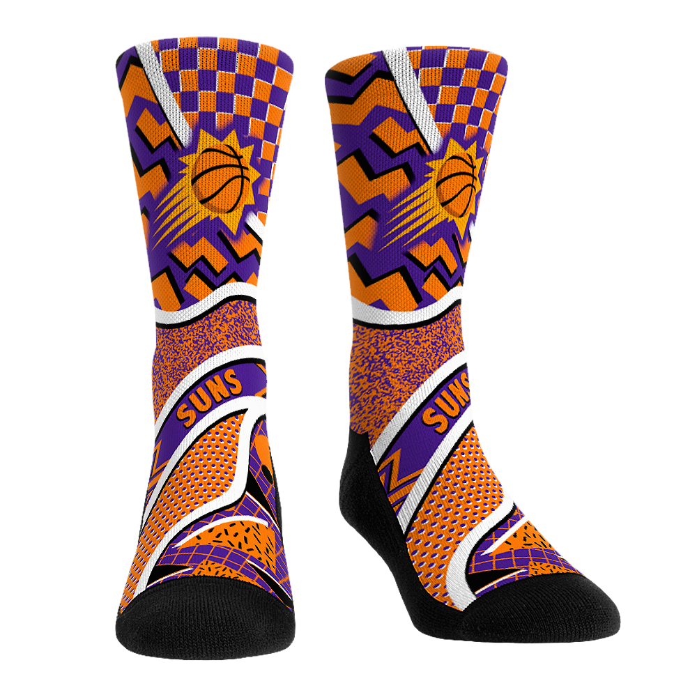 Youth Rock Em  Orange Phoenix Suns Ball Pattern Crew Socks