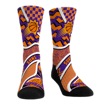 Youth Rock Em  Orange Phoenix Suns Ball Pattern Crew Socks