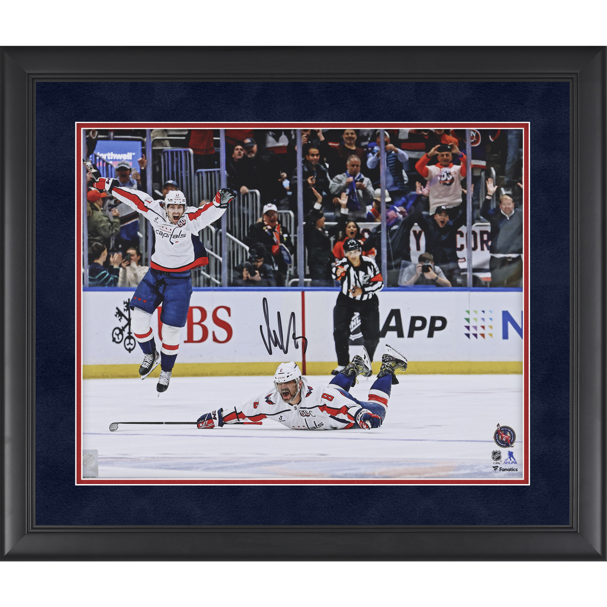 Alexander Ovechkin Washington Capitals Autographed Framed 16" x 20" 895th Goal Celebration Photograph - Suede Mat Upgrade