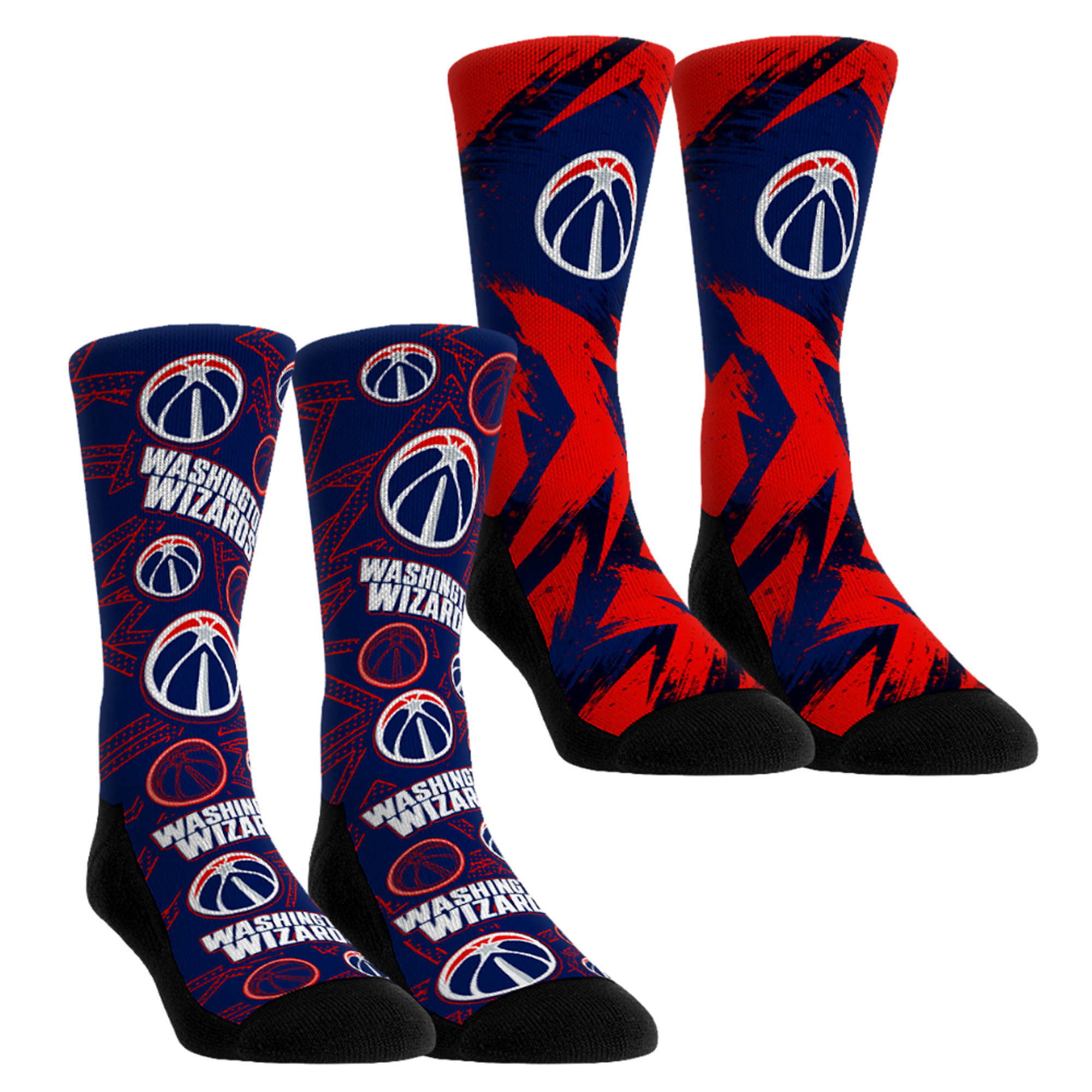 Unisex Rock Em  Blue Washington Wizards Game Day 2-Pack Crew Socks