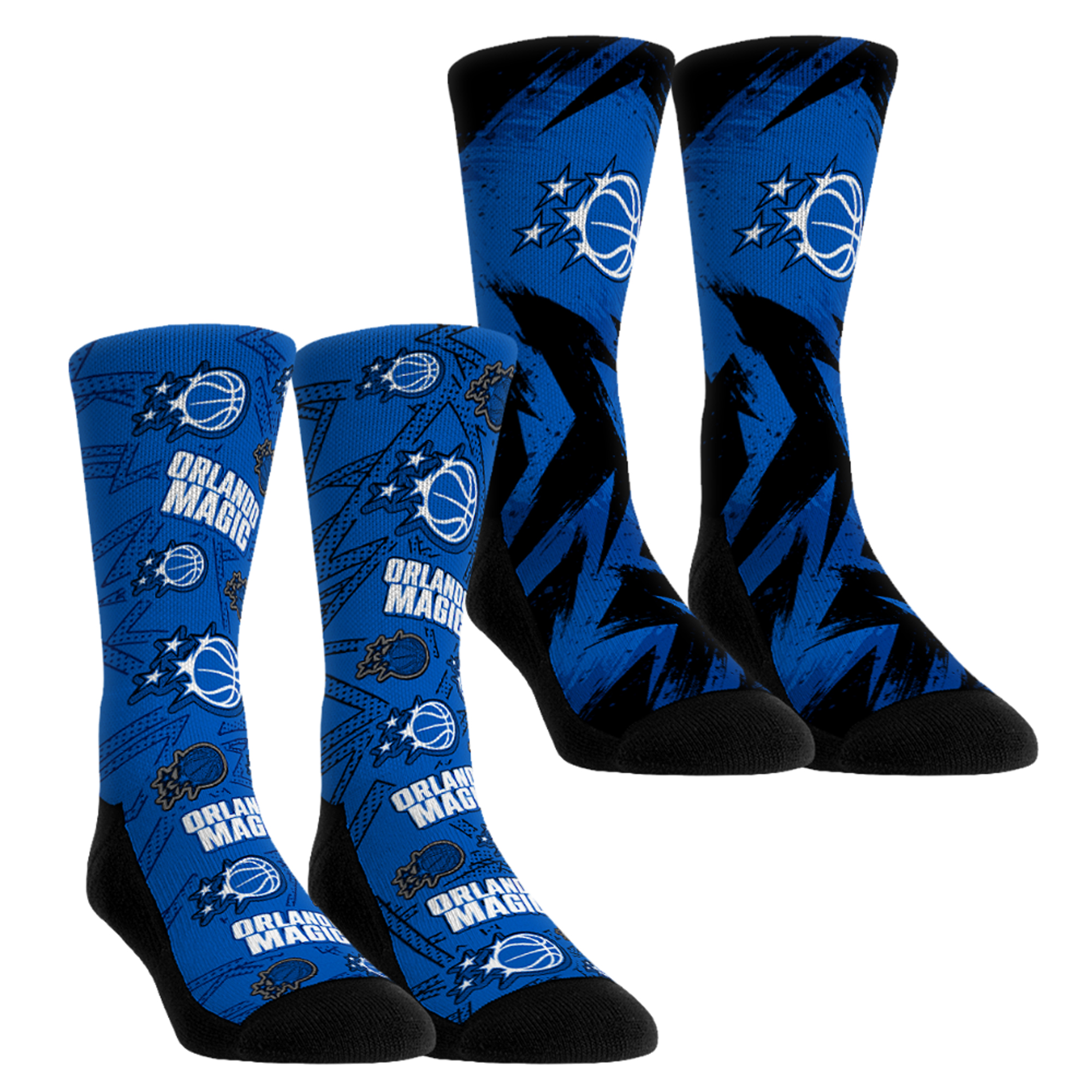 Unisex Rock Em  Blue Orlando Magic Game Day 2-Pack Crew Socks