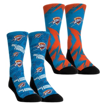 Unisex Rock Em  Blue Oklahoma City Thunder Game Day 2-Pack Crew Socks