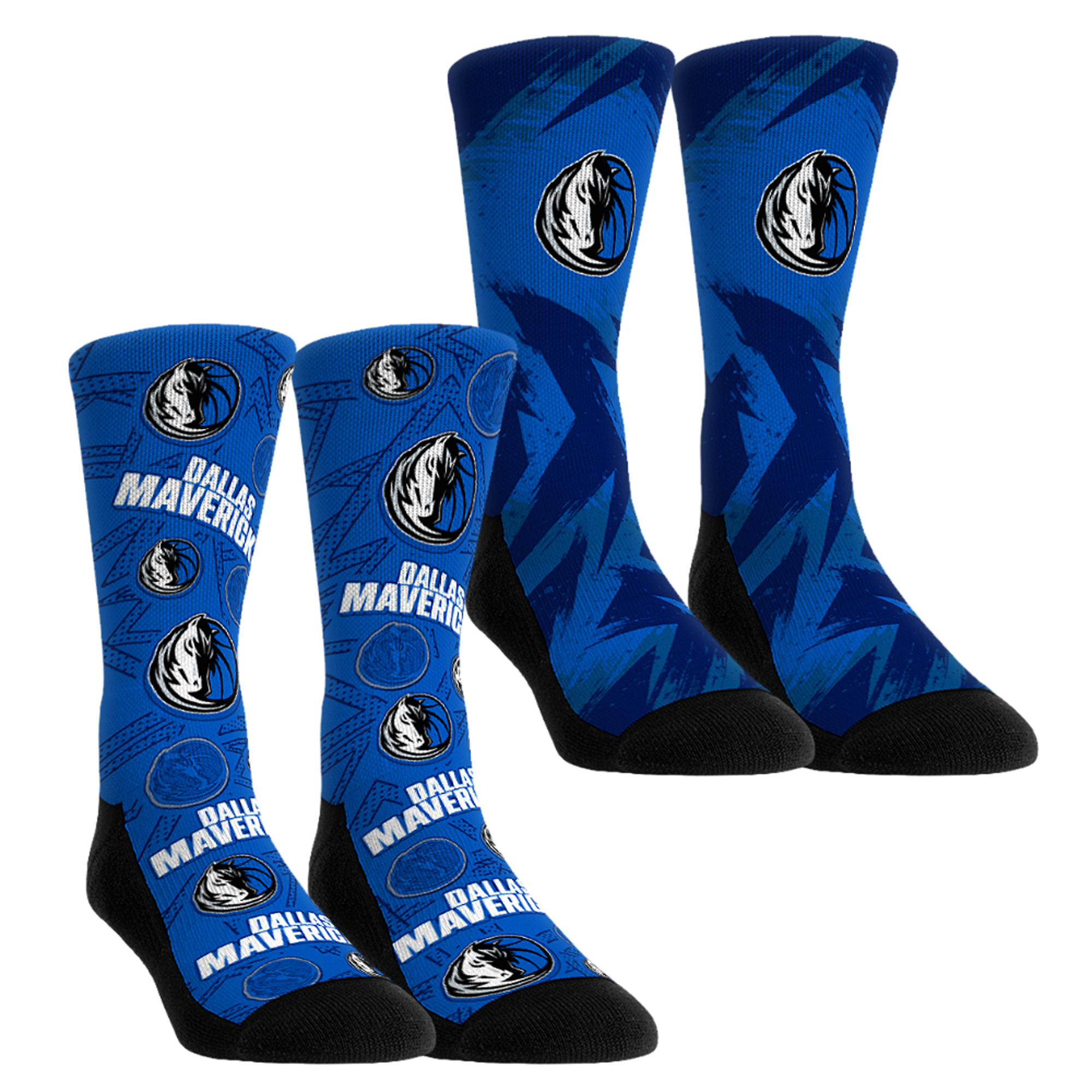 Unisex Rock Em  Blue Dallas Mavericks Game Day 2-Pack Crew Socks