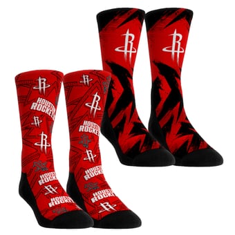 Unisex Rock Em  Red Houston Rockets Game Day 2-Pack Crew Socks