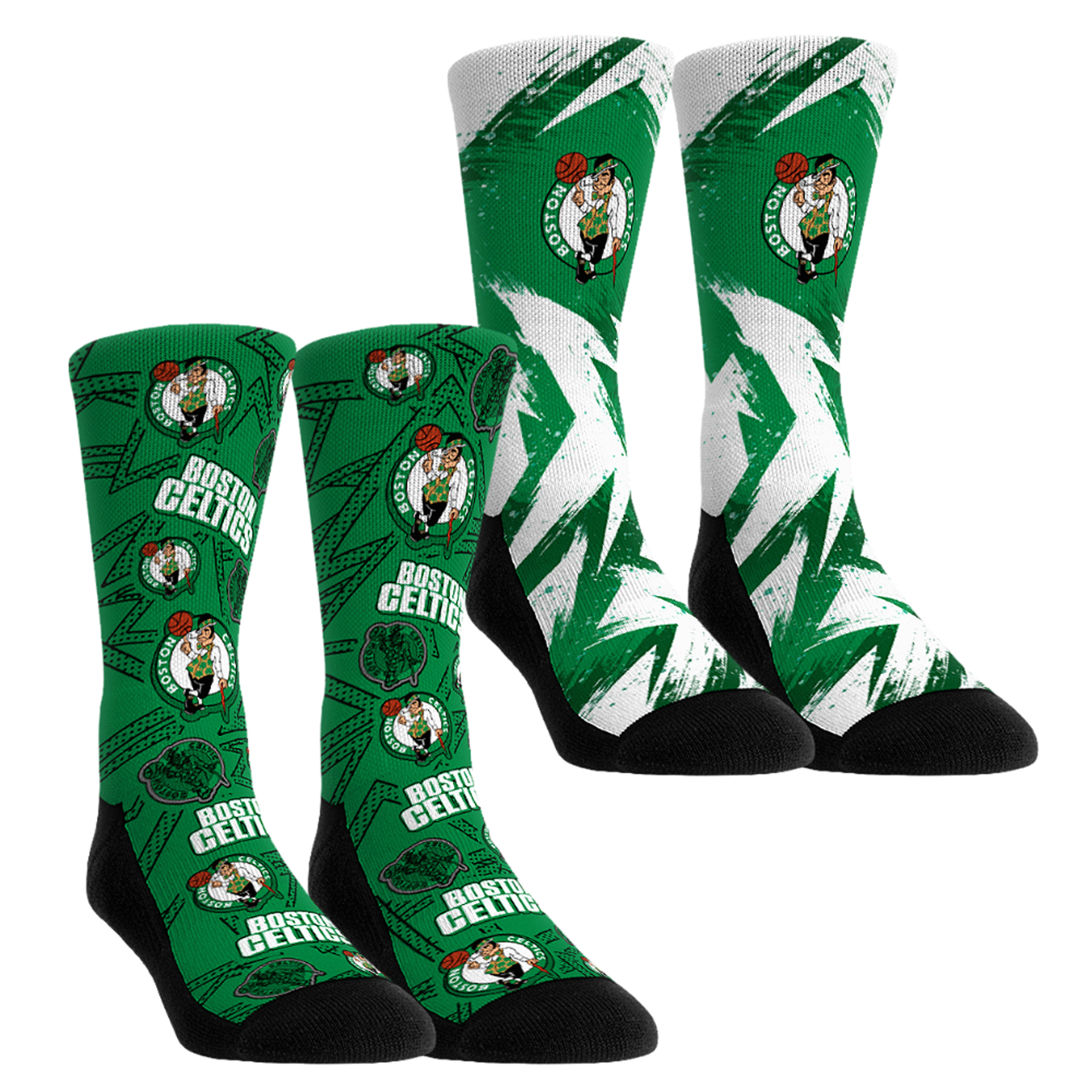Unisex Rock Em  Green Boston Celtics Game Day 2-Pack Crew Socks