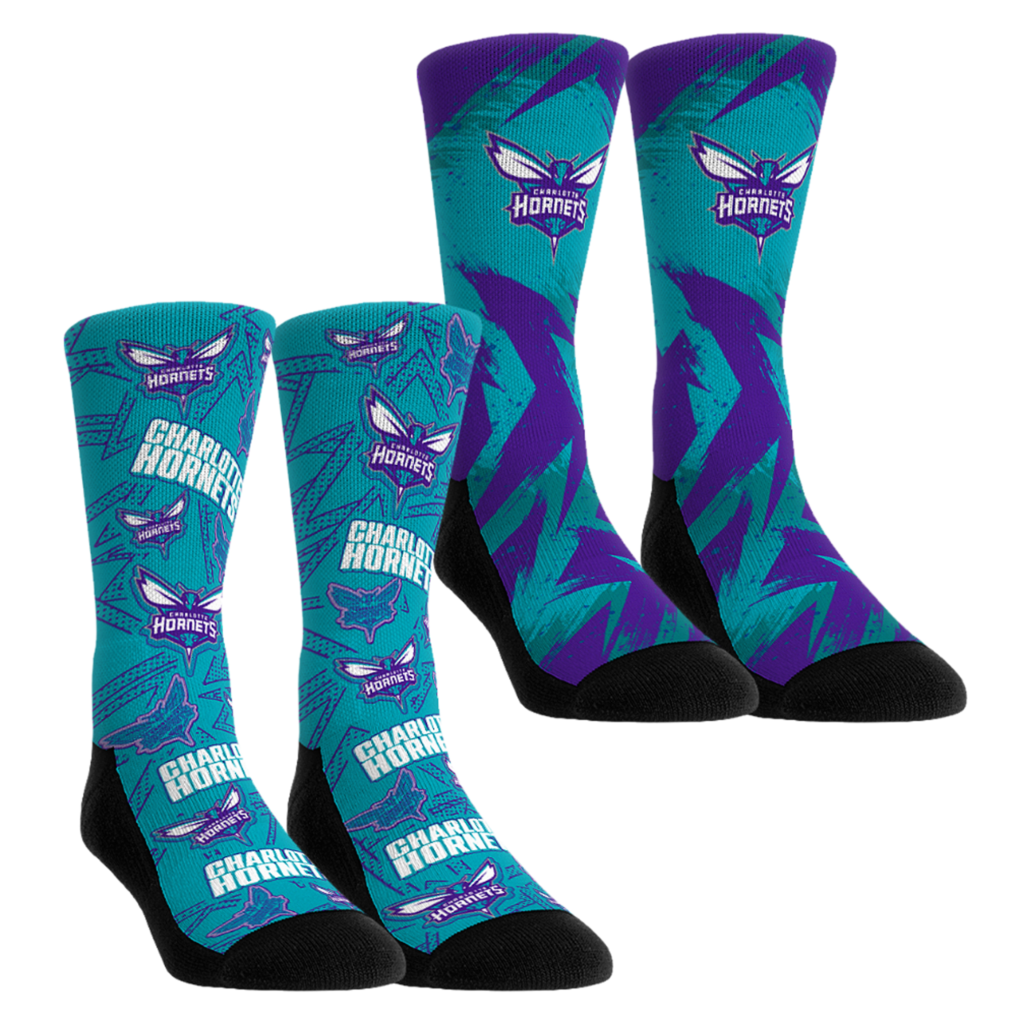 Unisex Rock Em Blue Charlotte Hornets Game Day 2-Pack Crew Socks