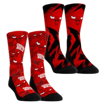 Unisex Rock Em  Red Chicago Bulls Game Day 2-Pack Crew Socks