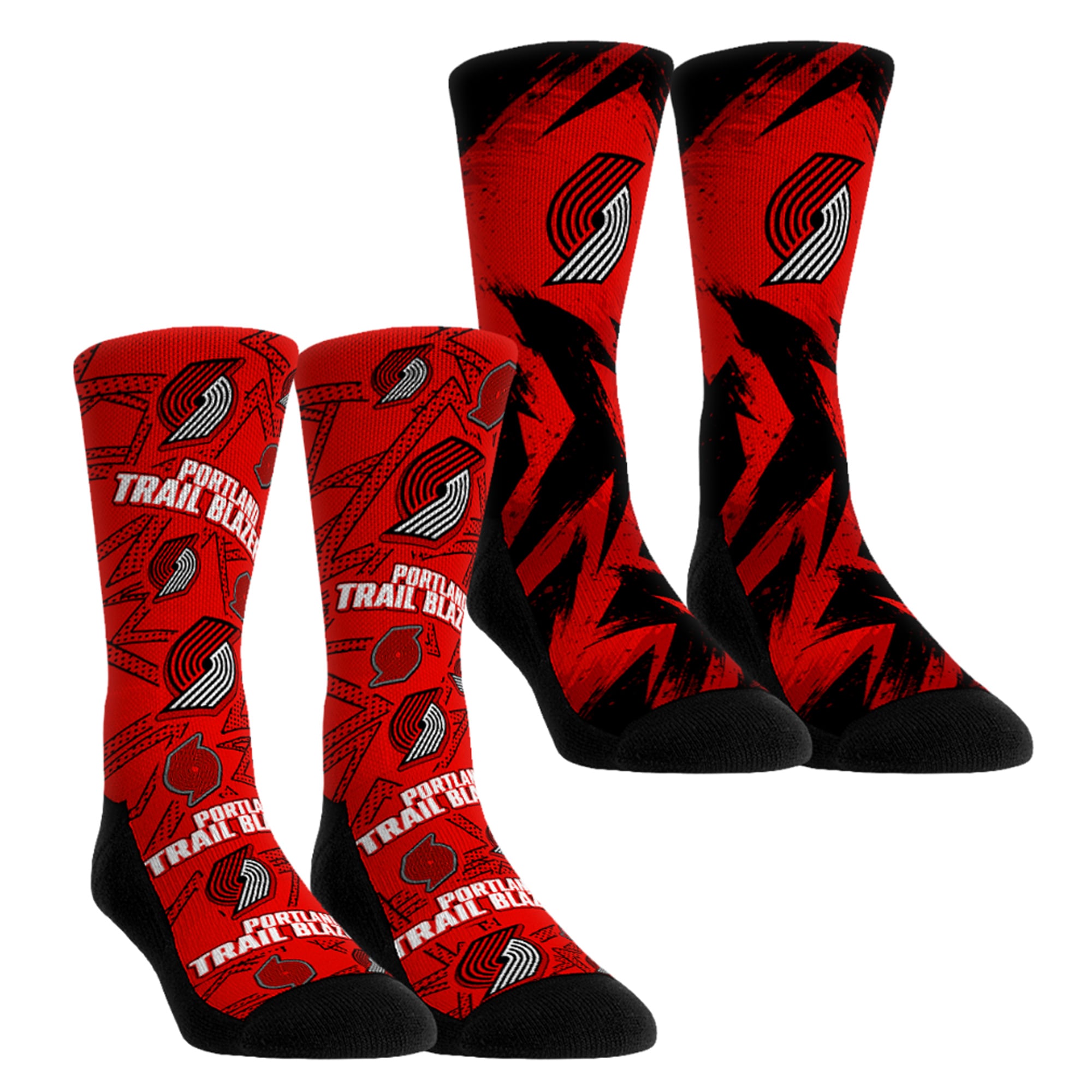 Youth Rock Em  Red Portland Trail Blazers Game Day 2-Pack Crew Socks