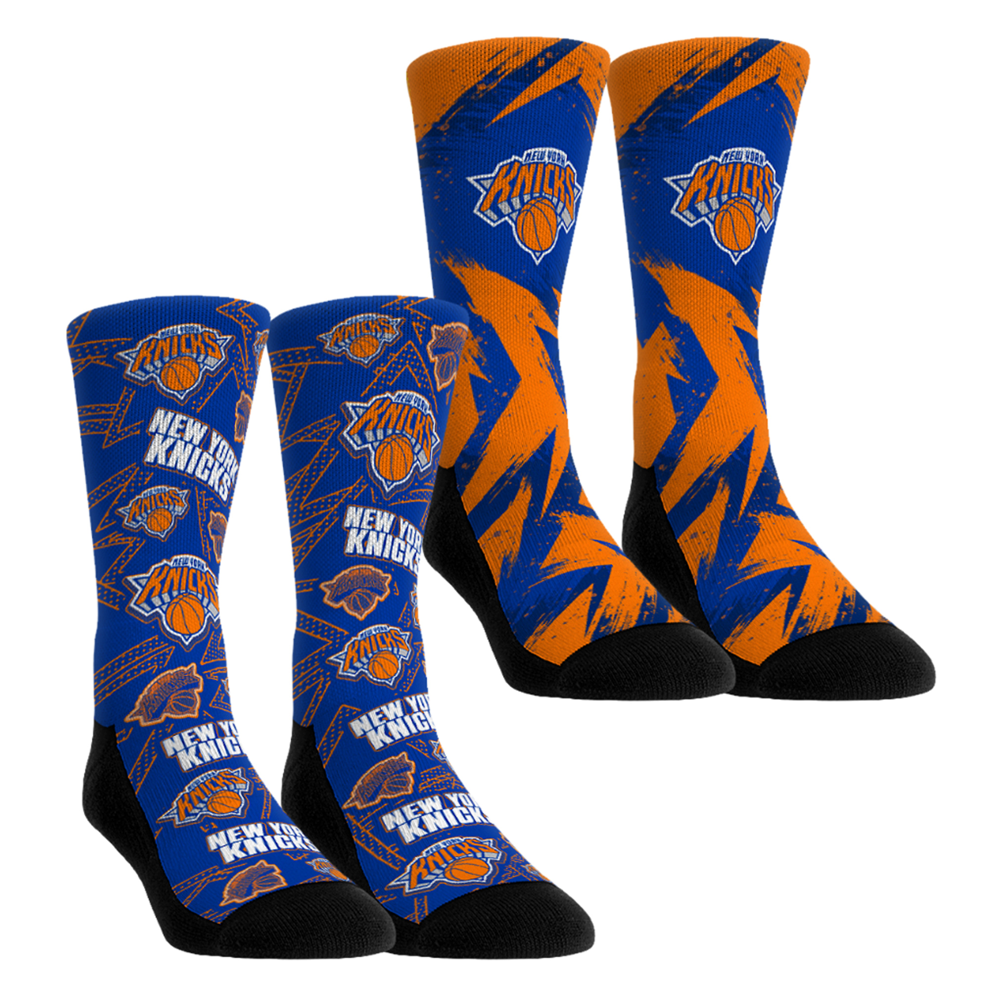 Youth Rock Em  Orange New York Knicks Game Day 2-Pack Crew Socks