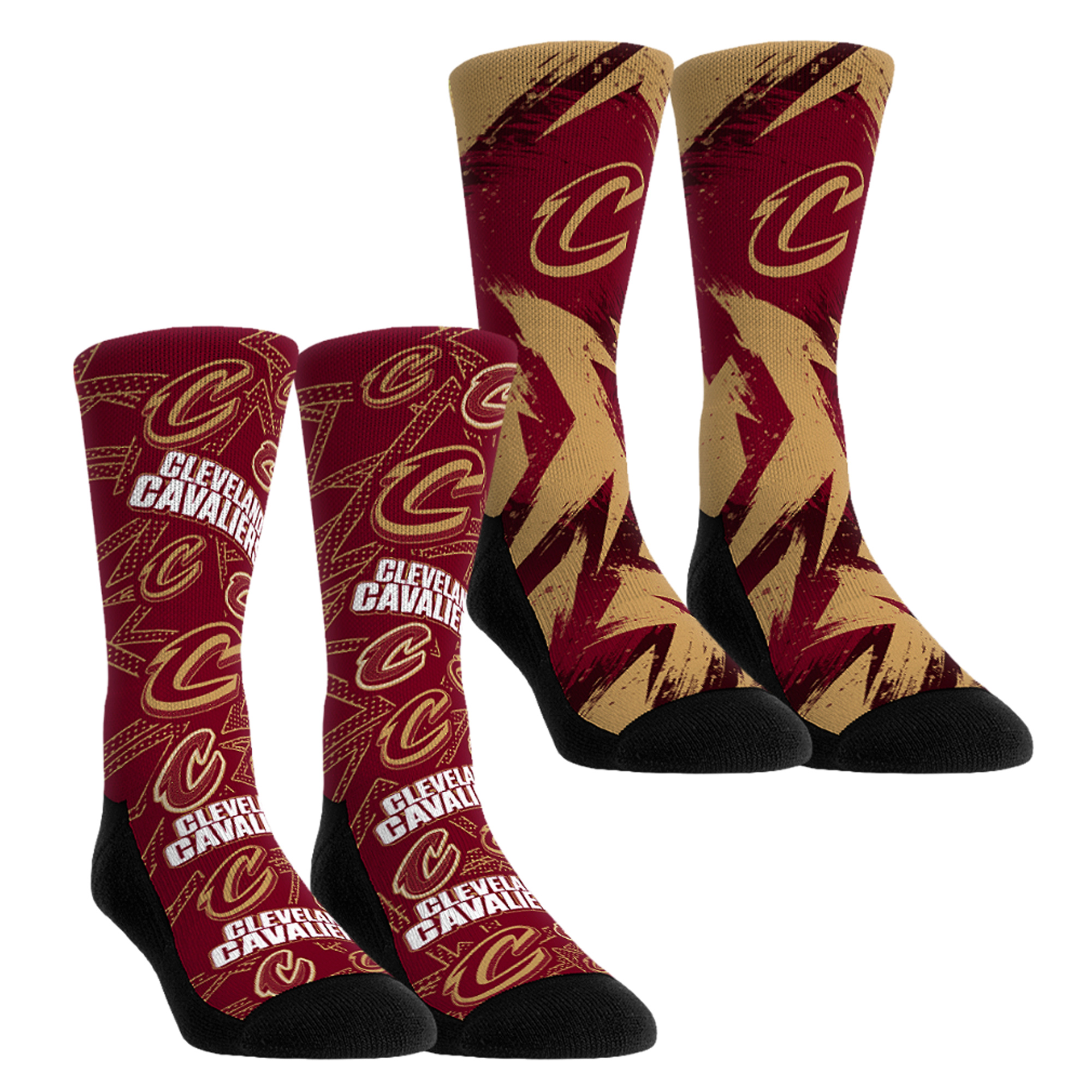 Youth Rock Em  Red Cleveland Cavaliers Game Day 2-Pack Crew Socks