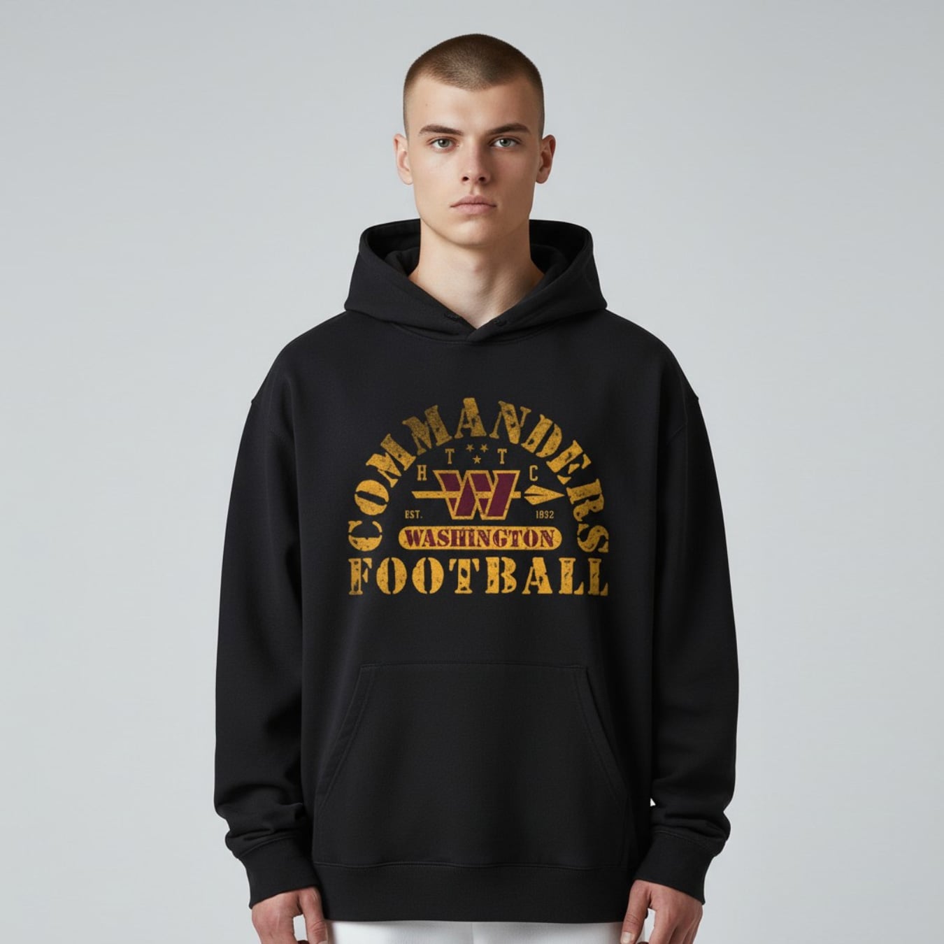 Unisex The Wild Collective Black Washington Commanders Logo Hoodie
