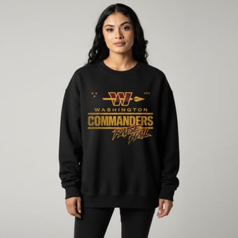 Unisex The Wild Collective Black Washington Commanders Raise Hail Logo Sweatshirt