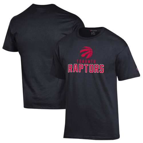Men's Champion Black Toronto Raptors Jersey Cotton T-Shirt