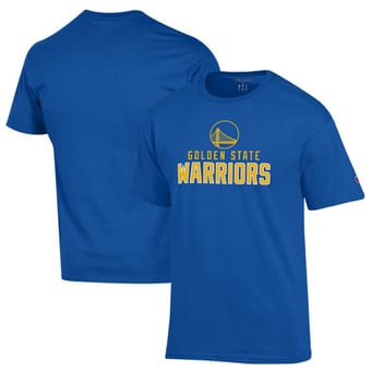 Men's Champion Royal Golden State Warriors Jersey Cotton T-Shirt