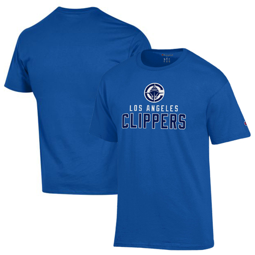Men's Champion Royal LA Clippers Jersey Cotton T-Shirt
