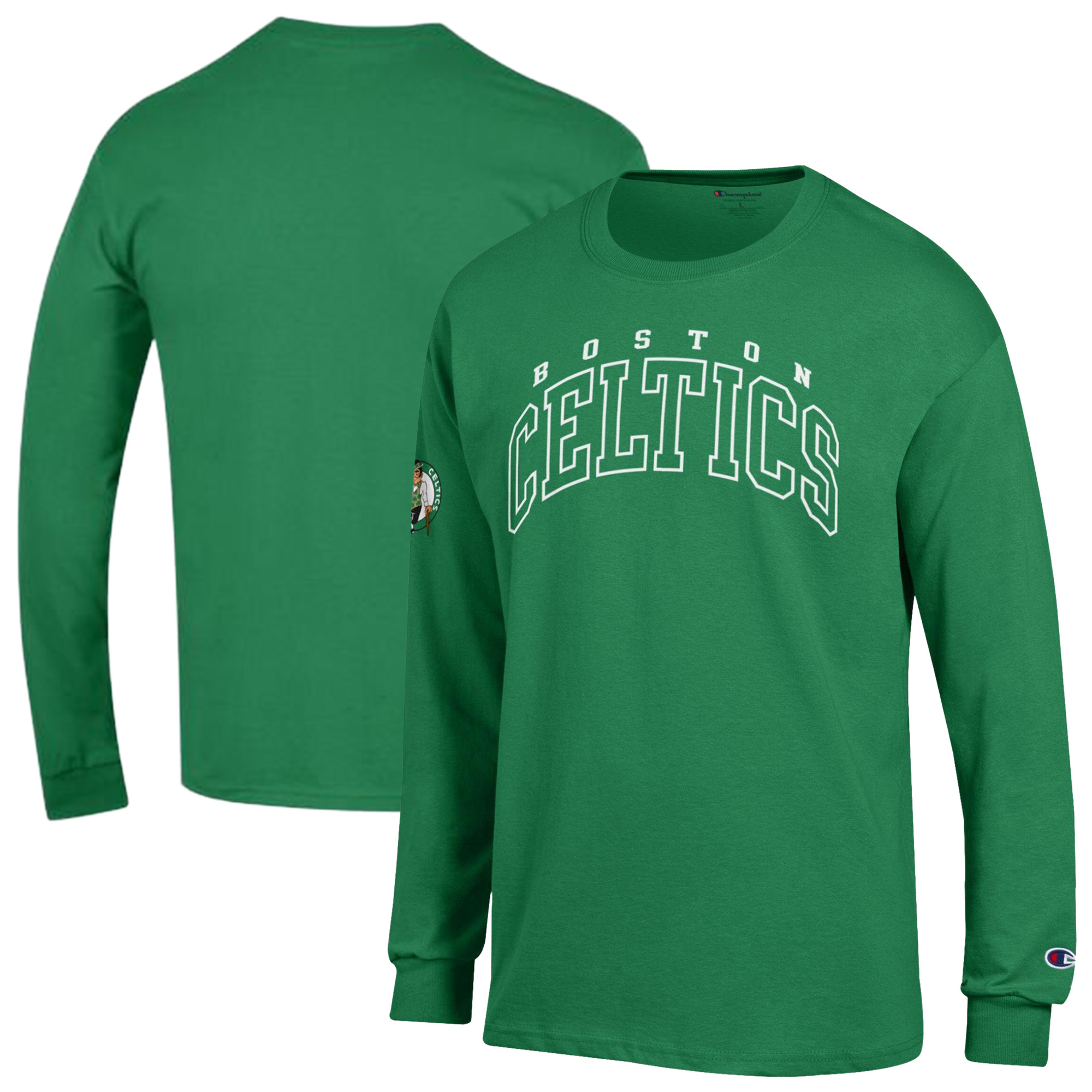 Men's Champion Kelly Green Boston Celtics Jersey Long Sleeve T-Shirt