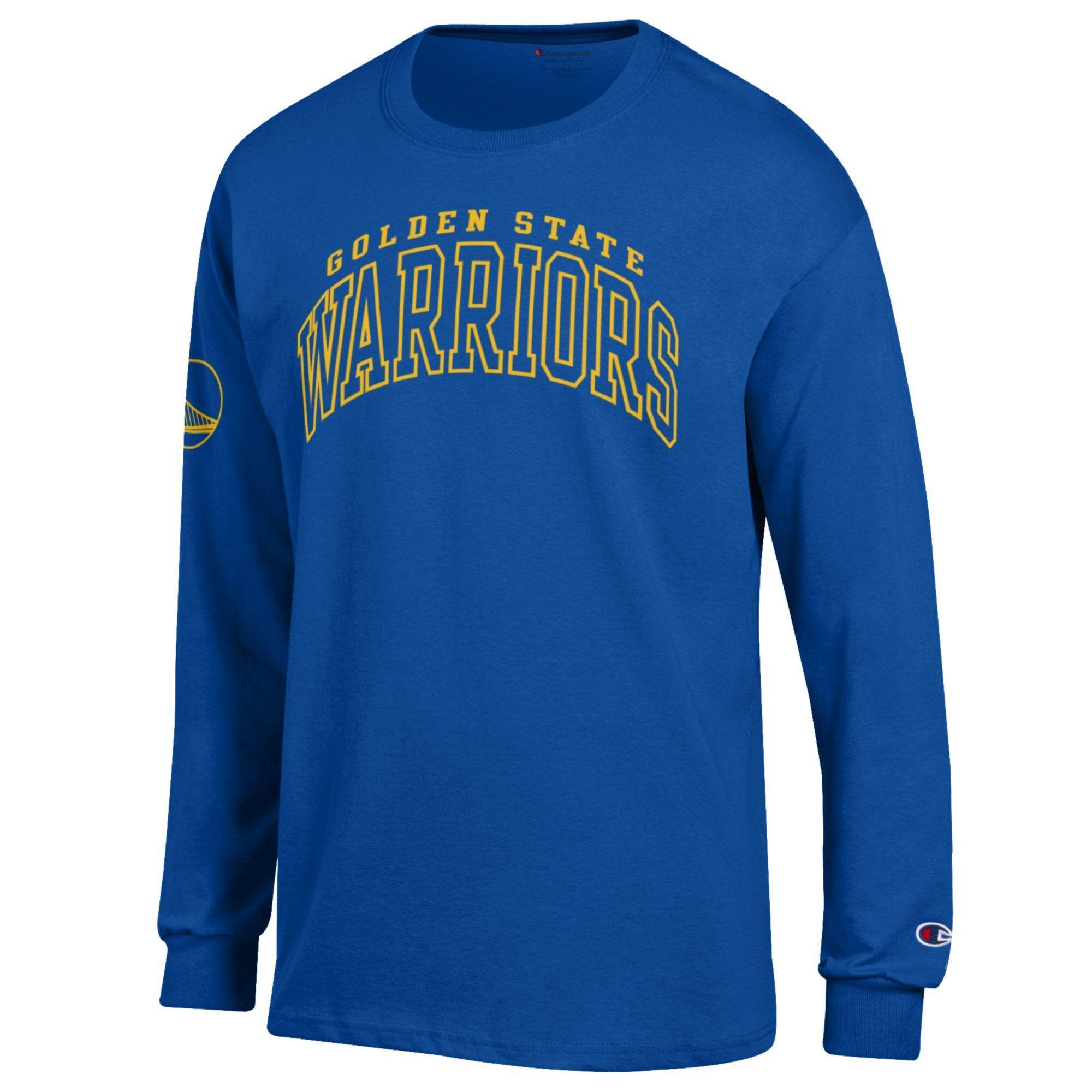 Men's Champion Royal Golden State Warriors Jersey Long Sleeve T-Shirt