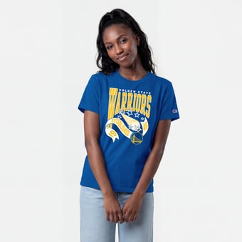 Women's Champion Royal Golden State Warriors Banner T-Shirt