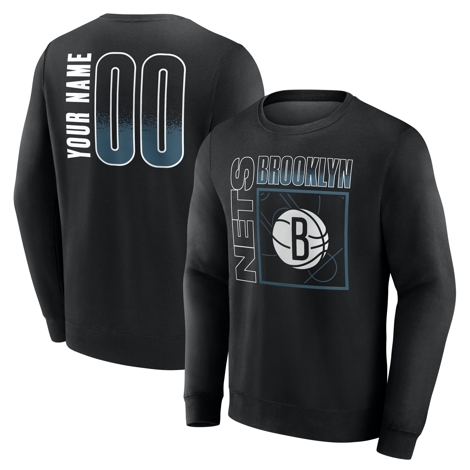 Men’s Black Brooklyn Nets Home Court Pop Personalized Name & Number Sweatshirt Men’s Black Brooklyn Nets Home Court Pop Personalized Name & Number Sweatshirt
