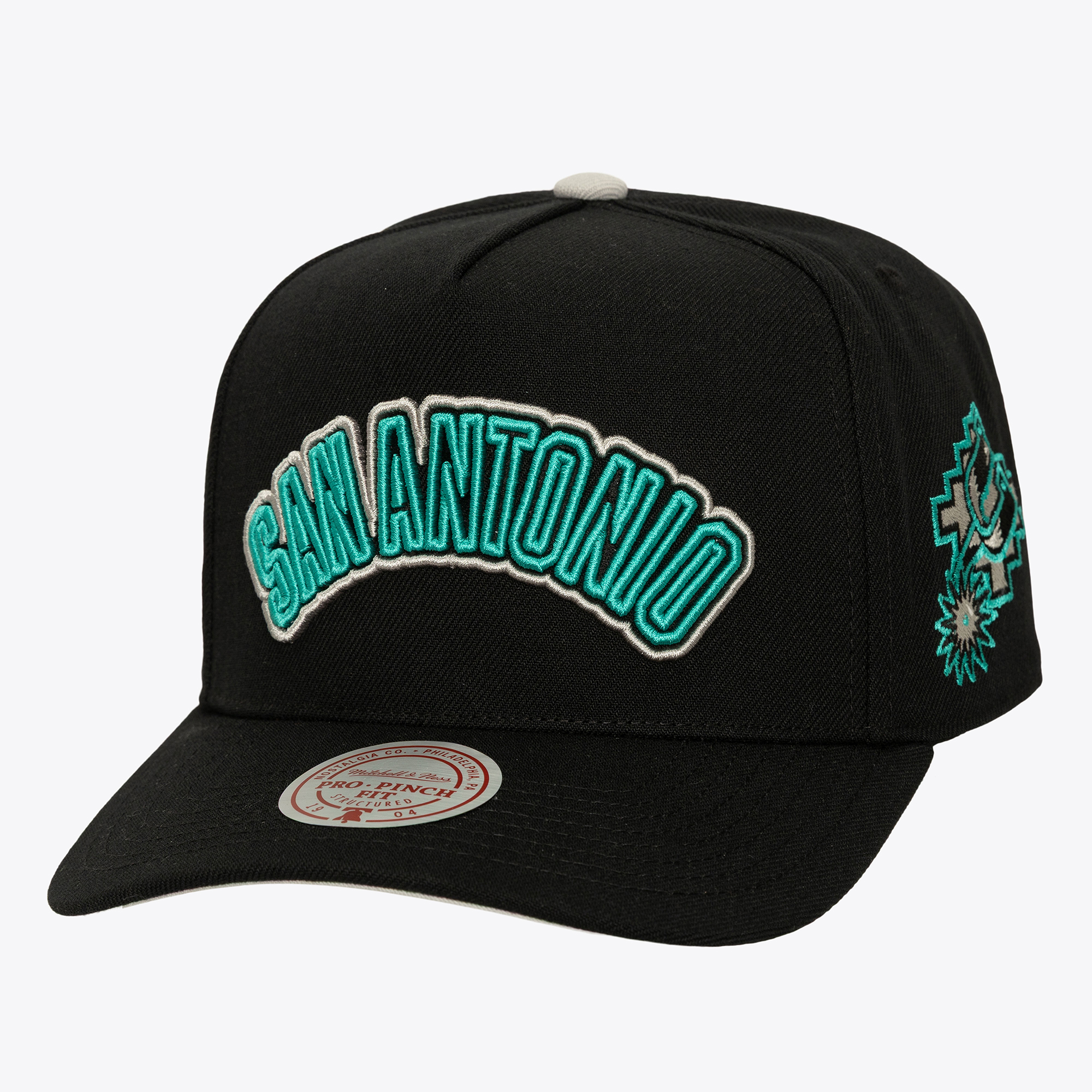 Men's Mitchell & Ness  Black San Antonio Spurs Class Act Pro Snapback Hat