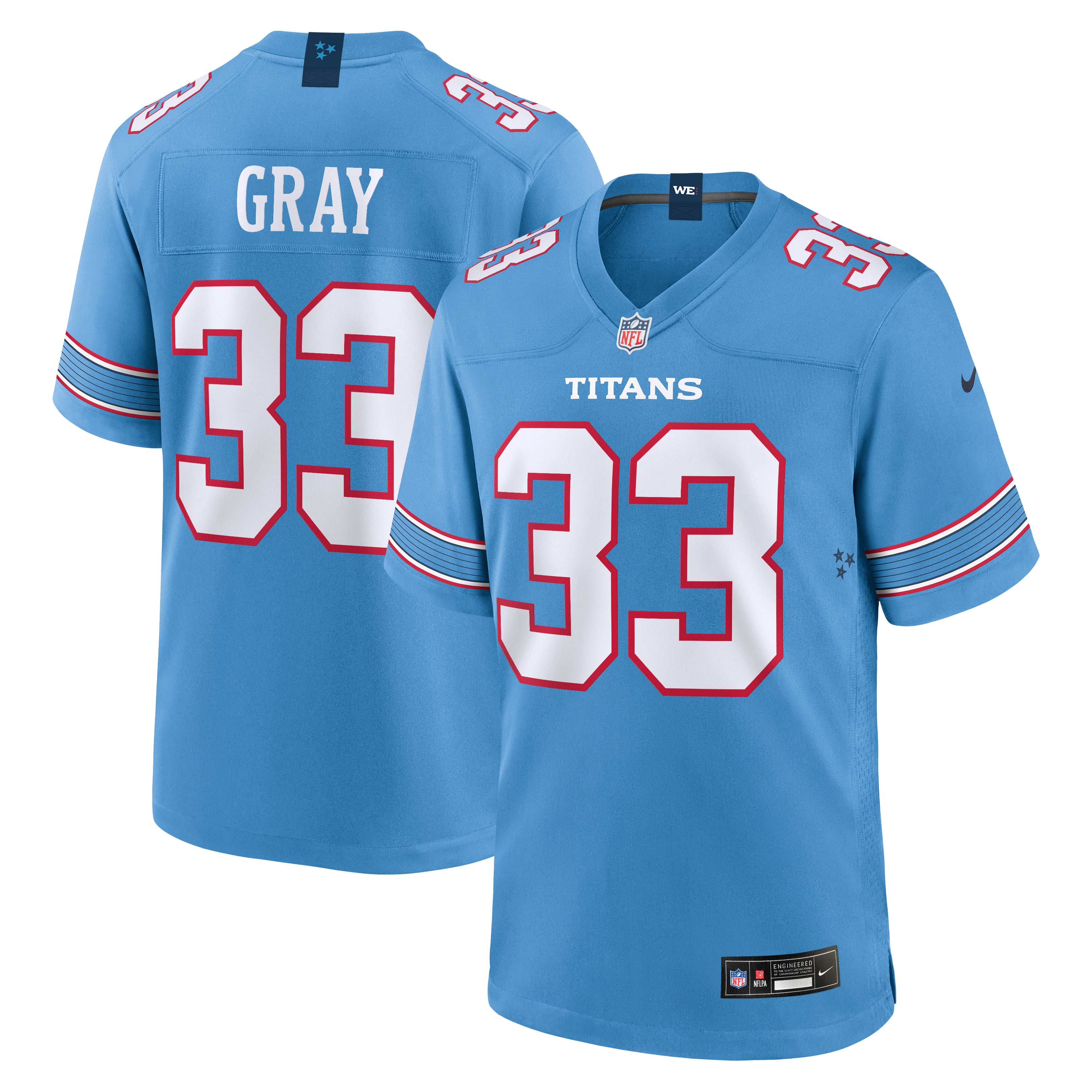 Men's Nike Cedric Gray Light Blue Tennessee Titans Game Jersey