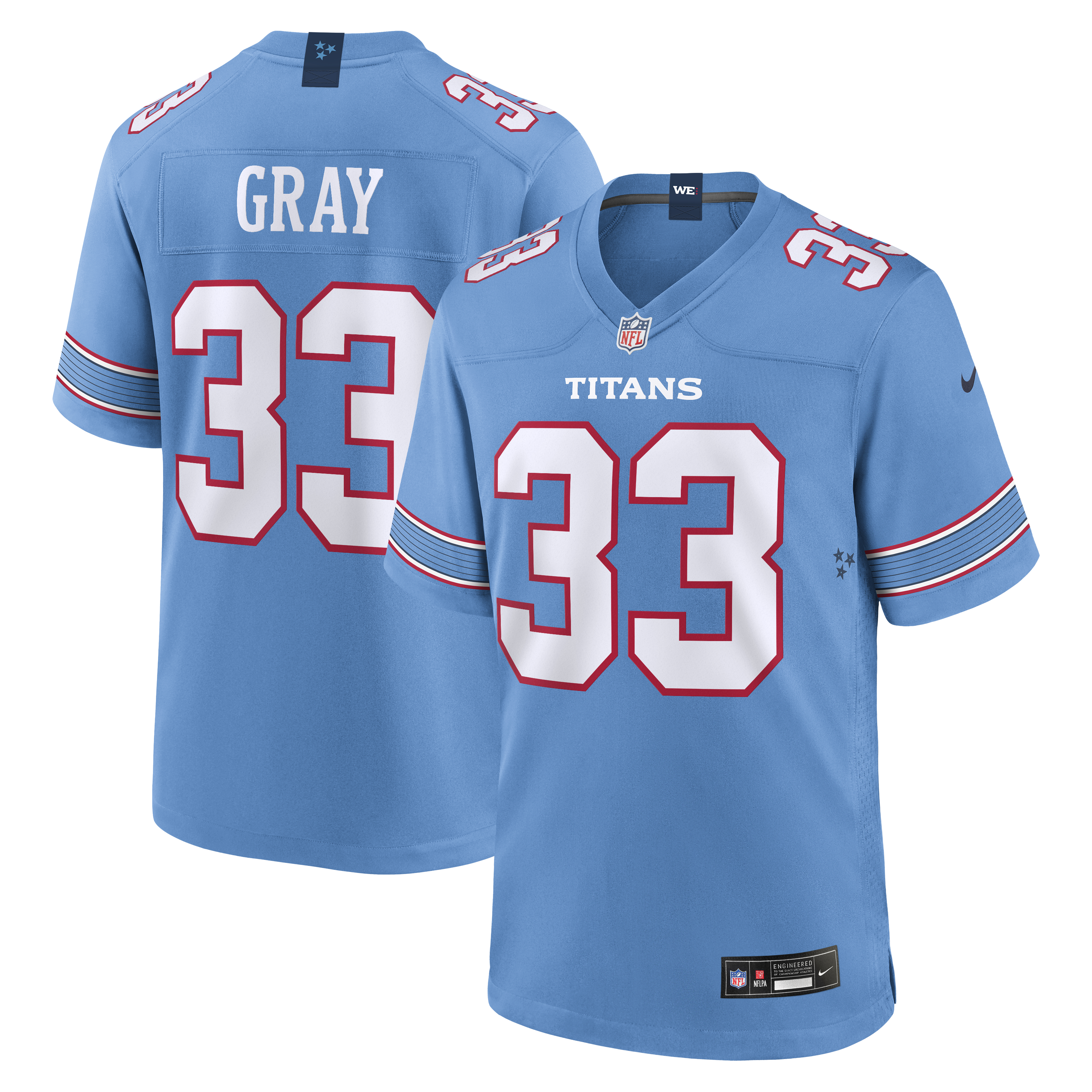 Men's Nike Cedric Gray Light Blue Tennessee Titans Game Jersey