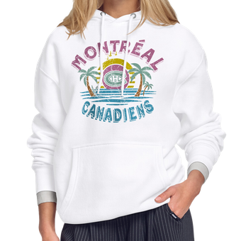 Women's Starter White Montreal Canadiens Tonal Beach Hoodie