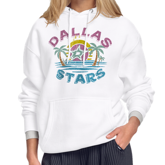 Women's Starter White Dallas Stars Tonal Beach Hoodie