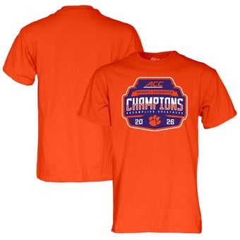 Unisex Blue 84  Orange Clemson Tigers 2026 ACC Women's Gymnastics Champions Locker Room T-Shirt