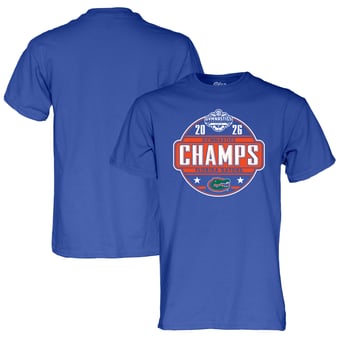 Unisex Blue 84  Royal Florida Gators 2025 SEC Women's Gymnastics Champions Locker Room T-Shirt