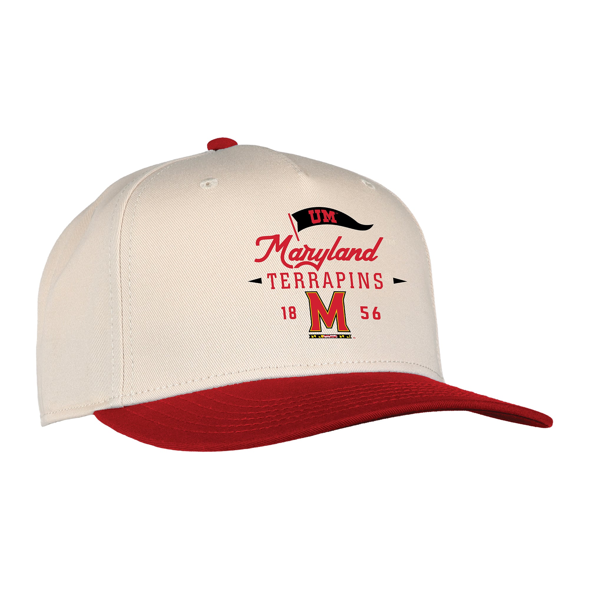 Unisex Ahead  Cream Maryland Terrapins The 1995 Adjustable Hat