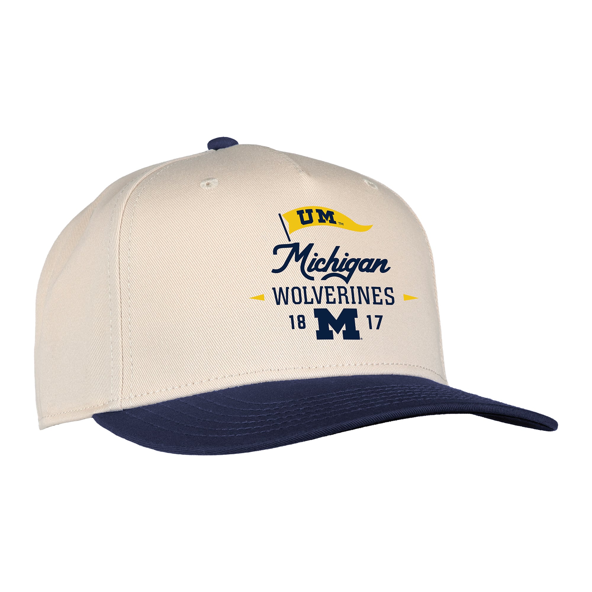 Unisex Ahead  Cream Michigan Wolverines The 1995 Adjustable Hat