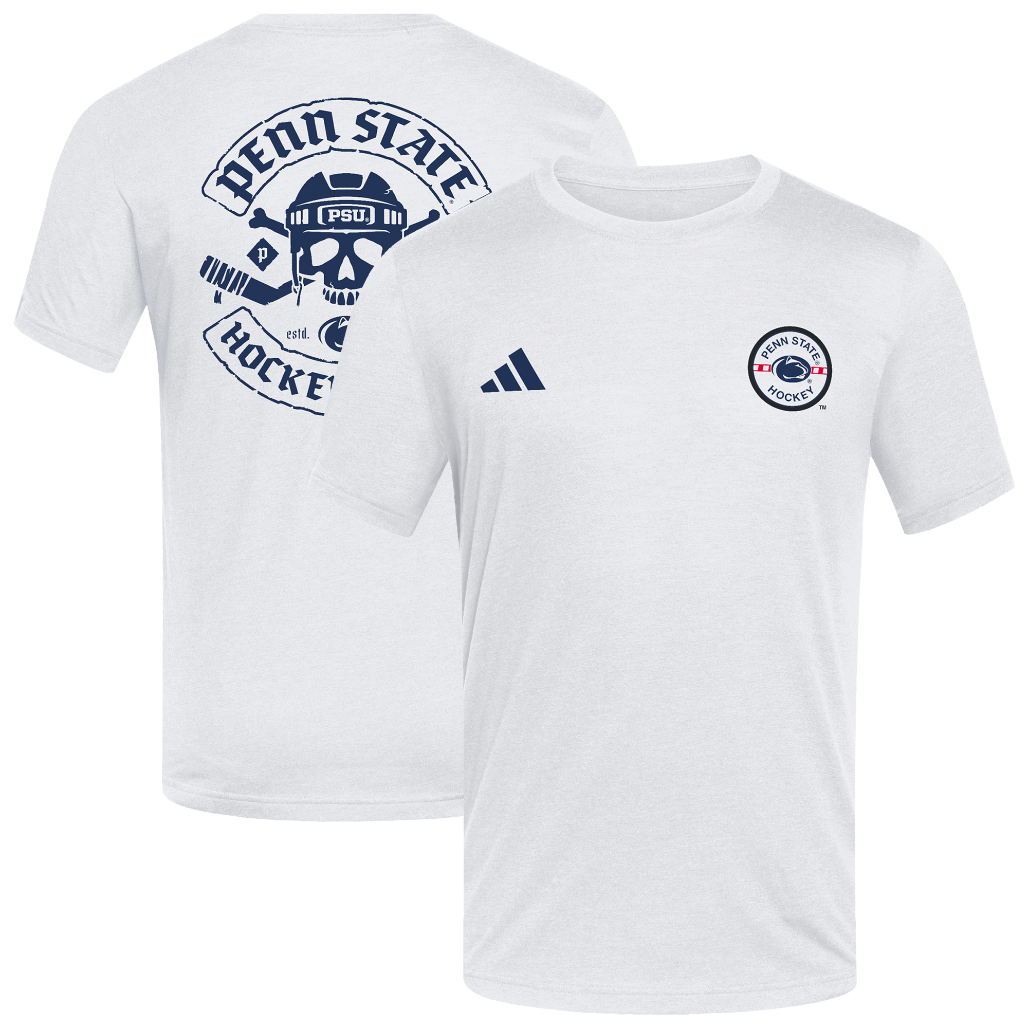 Men's adidas White Penn State Nittany Lions Hockey Valley Blend T-Shirt