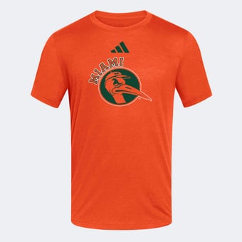 Men's adidas  Orange Miami Hurricanes Vault Blend T-Shirt