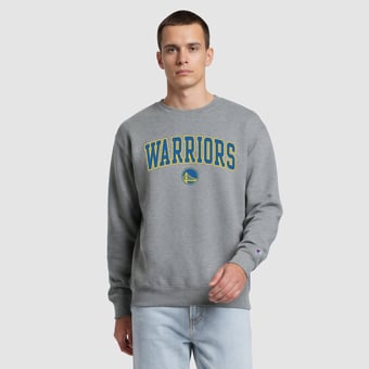 Men's Champion  Gray Golden State Warriors Contrast Sweatshirt