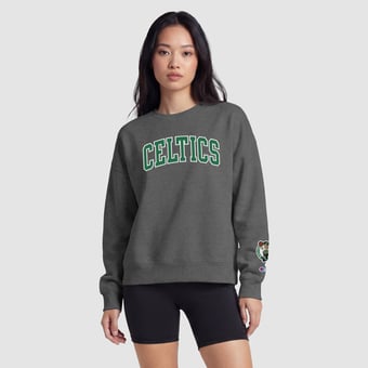 Women's Champion  Charcoal Boston Celtics Contrast Sweatshirt