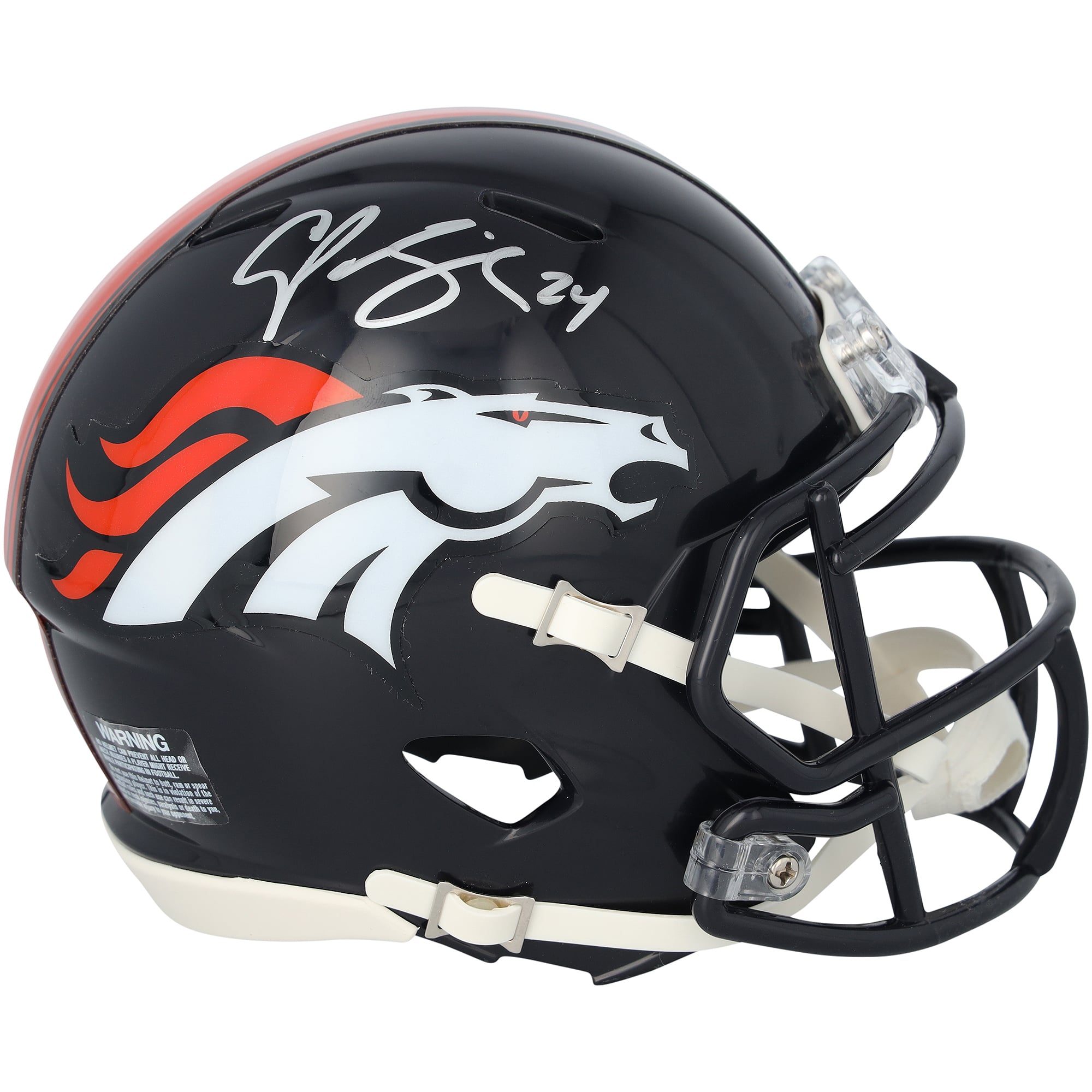 Champ Bailey Denver Broncos Autographed Riddell 1997-2023 Throwback Speed Mini Helmet