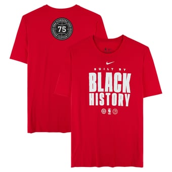 Atlanta Hawks Team-Issued Red "Black History Month" T-Shirt from the 2025-26 NBA Season - Size XLT