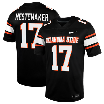 Men's Nike Drew Mestemaker Black Oklahoma State Cowboys Alternate Game Jersey