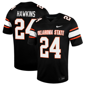 Men's Nike Caleb Hawkins Black Oklahoma State Cowboys Alternate Game Jersey