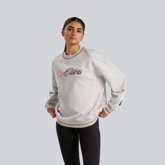 Women's lululemon Heathered Core Ultra Light Grey Edmonton Oilers Perfectly Oversized Hip-Length Ringer Sweatshirt