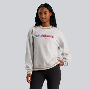 Women's lululemon Heathered Core Ultra Light Grey New York Rangers Perfectly Oversized Hip-Length Ringer Sweatshirt