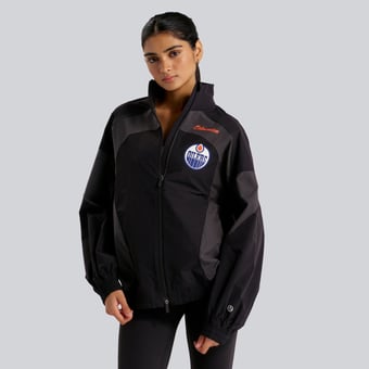 Women's lululemon Black Edmonton Oilers Golden Hour Color Block Train Jacket