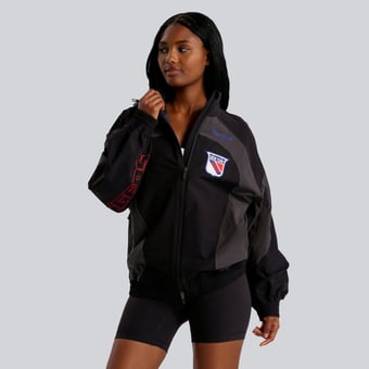 Women's lululemon Black New York Rangers Golden Hour Color Block Train Jacket