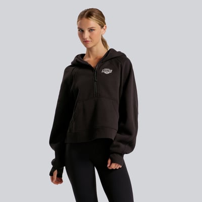 Women's lululemon Black Los Angeles Kings Scuba Oversized Half-Zip Hoodie