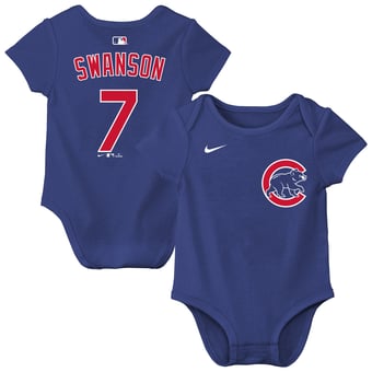 Newborn & Infant Nike Dansby Swanson Royal Chicago Cubs Name & Number Bodysuit