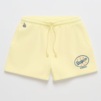 Unisex Madhappy Yellow Los Angeles Dodgers Oval Fleece Shorts