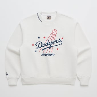 Unisex Madhappy Heather Gray Los Angeles Dodgers Stars Heavyweight Fleece Sweatshirt