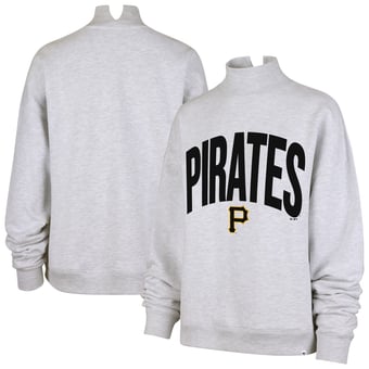 Women's '47  Heather Gray Pittsburgh Pirates Subtle Muse Mock Neck Sweatshirt