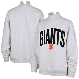 Women's '47  Heather Gray San Francisco Giants Subtle Muse Mock Neck Sweatshirt